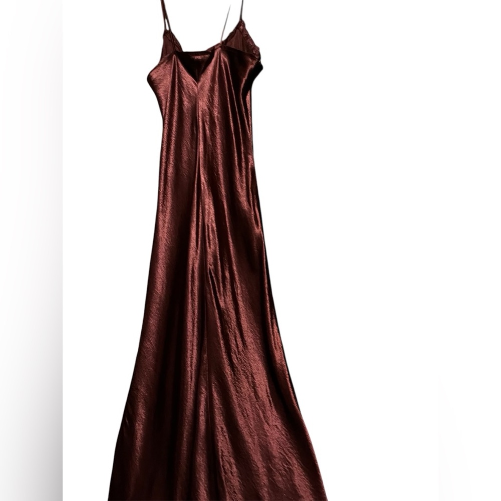 HUGO Buscati vintage Maroon Long Silk Gown Size 2.